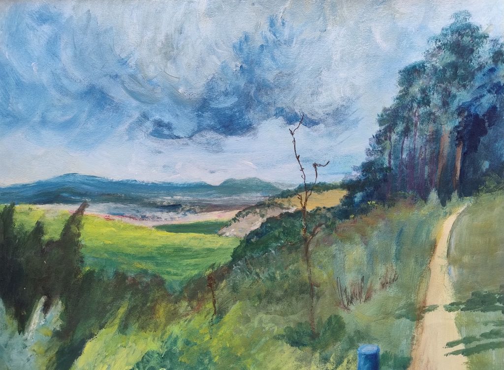 Acryllandschaft von Mainfranken